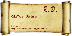 Rácz Dalma névjegykártya